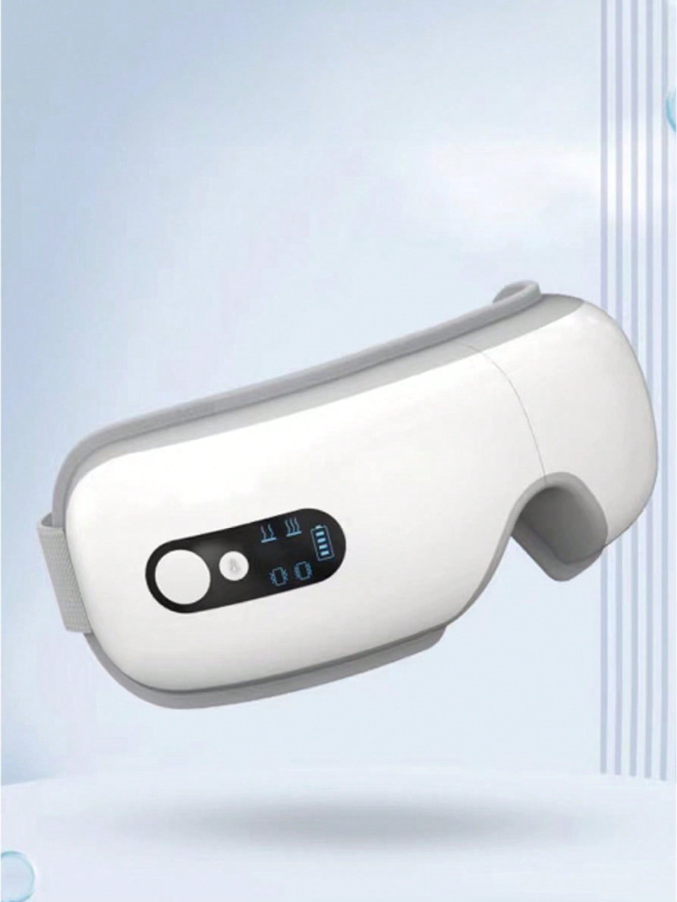 Upgraded Heat and vibration Foldable Eye Mask,Rechargeable Eye Massager with Heat and vibration,Heated Eye Care Massager