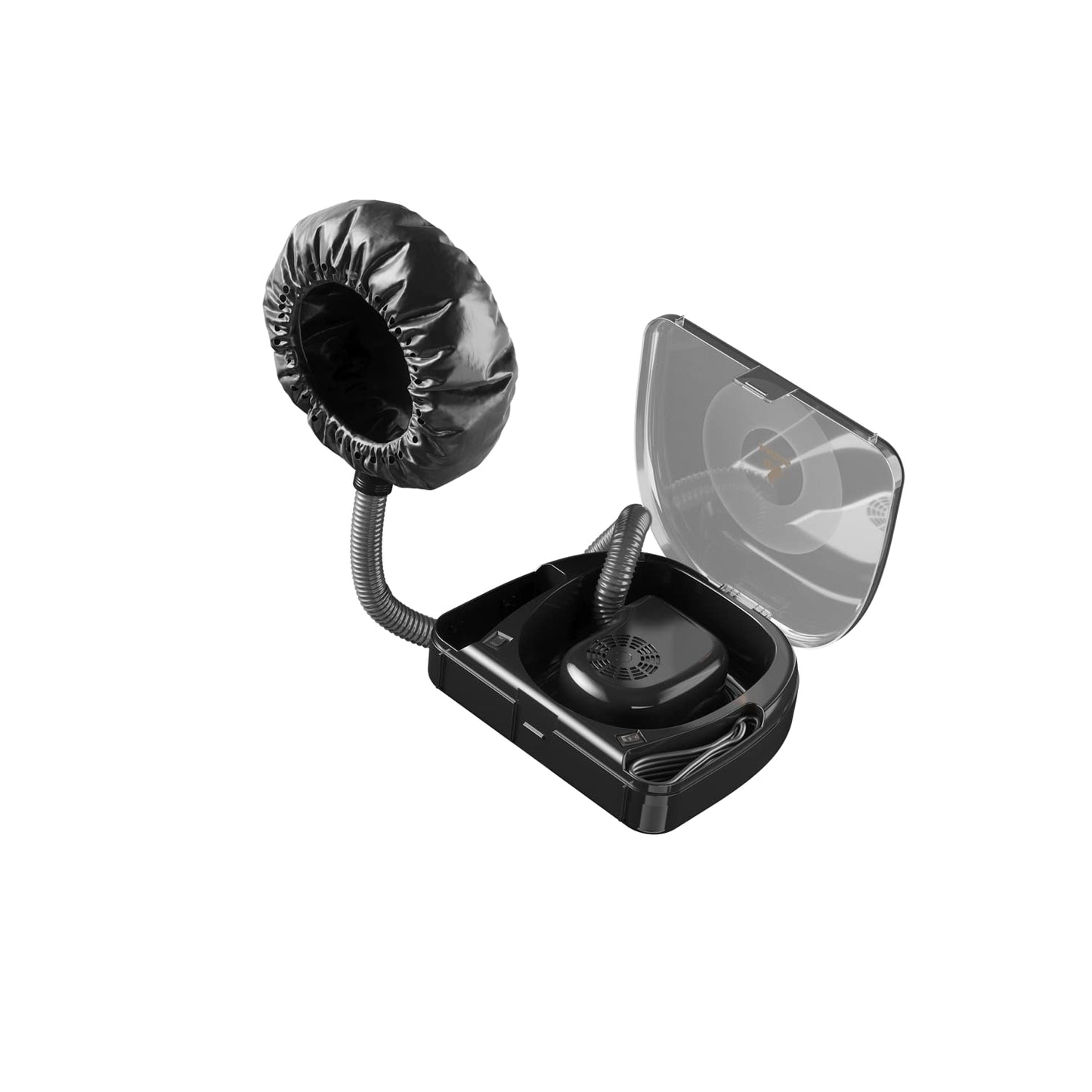 Andis 80745 Ionic Professional Bonnet Hair Dryer - Includes 40" Flexible Hose & Convenient Storage Case, Fits on Average Size of 1" Roller, 2-Speed/ 2 Heat Settings for Styling - 500 Watts, Black