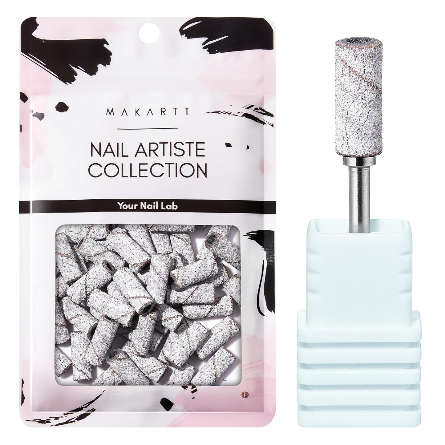 Makartt Sanding Bands for Nail Drill, 50 Pcs Small Nail Sanding Files With 2023 Upgrade Design 3.1mm Mandrel Bits, 180 Medium Grits for Acrylic Nails Gel Removing Shaping, Manicure Nail Salon Use