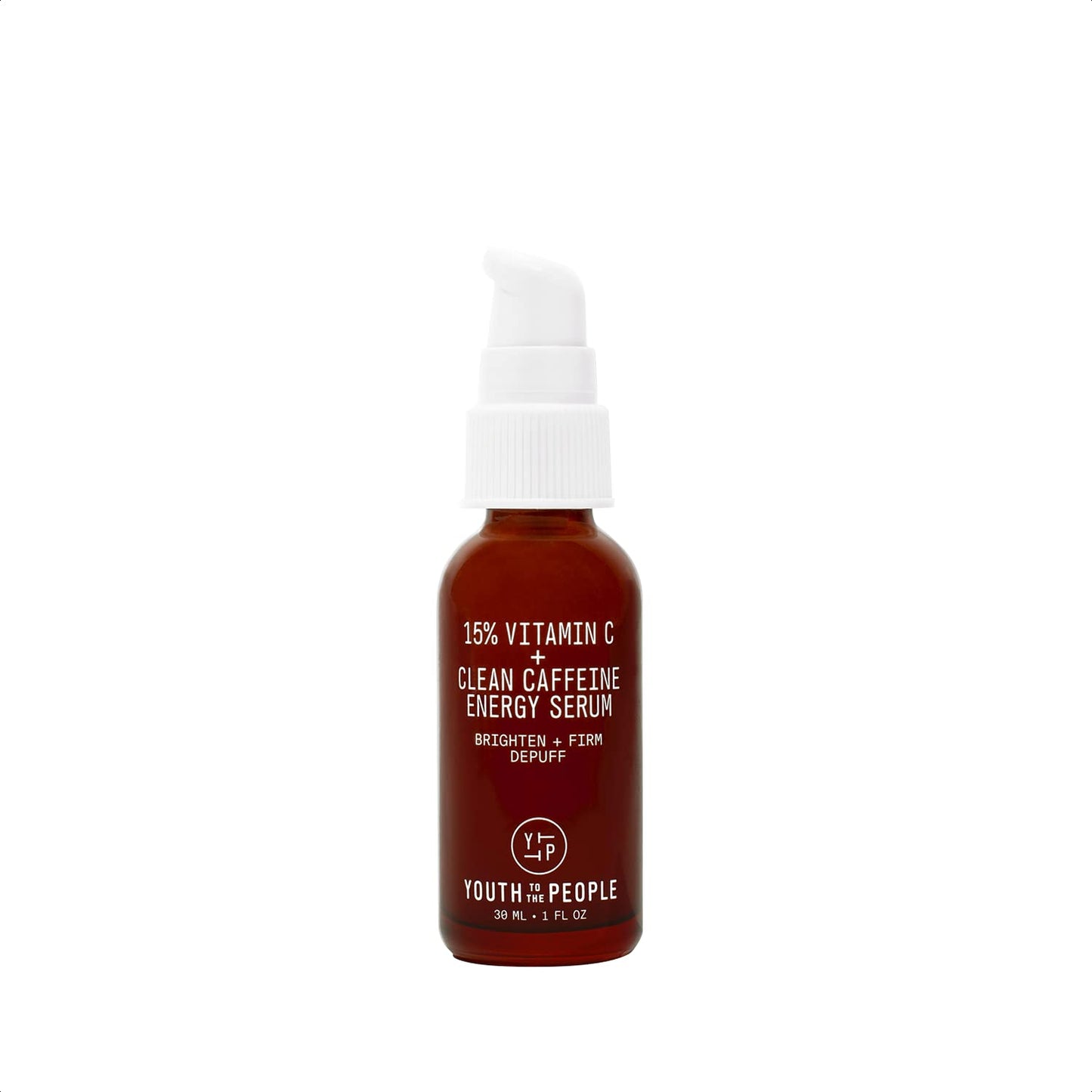 Youth To The People 15% Vitamin C Face Serum - Skin Firming Caffeine Serum for Morning Puffiness + Even Skin Tone - Brightening, Hydrating Facial Serum - Vegan Travel Size Skincare (1oz)
