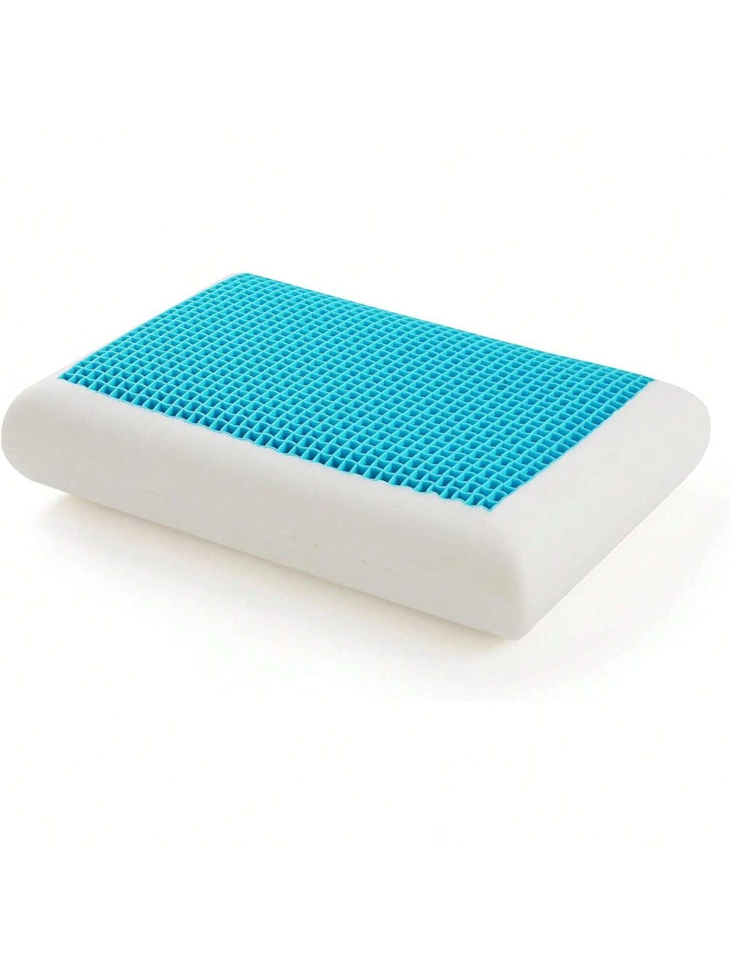 Homehours with Embedded Ventilated Single TPE Layer, No Pressure Support & Breathable Pillow for Any-Style Sleepers, Ergonomic Memory Pillow Medium Supported Square G