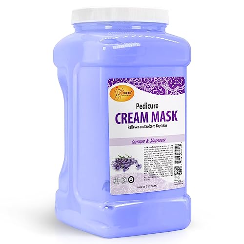 SPA REDI - Body and Foot Cream Mask, Lavender and Wildflower, 128 Oz - Pedicure Massage for Tired Feet and Body, Hydrating, Fresh Skin - Infused with Hyaluronic Acid, Amino Acids, Panthenol