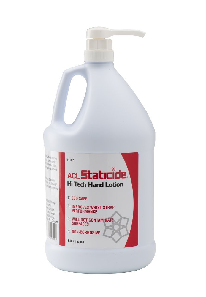 ACL Staticide 7002 Hi-Tech Hand Lotion, 1 Gallon Pump Top Bottle, Blue