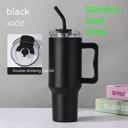 40oz Handle Ice Cream Vacuum Cup 304 Cup Cold Beer Cola Car