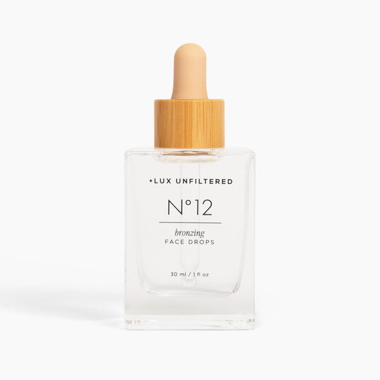 +Lux Unfiltered N¡12 Bronzing Self Tanning Drops in Fragrance Free - Gluten Free, Cruelty Free, & Vegan Face Tanner Drops - Easy, No Mess Face Tanning Drops
