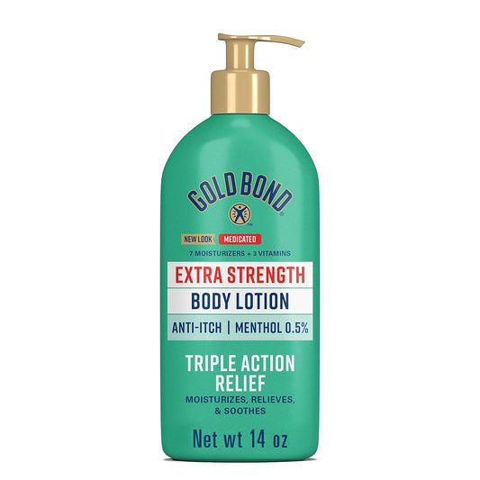 Gold Bond Medicated Extra Strength Body Lotion, 14 oz., Moisturizes, Relieves & Soothes