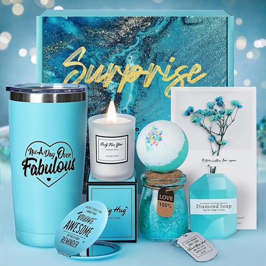 Birthday Gifts for Women - Relaxing Spa Gift Basket Set, Gifts for Women Who Have Everything, Valentines Day Gifts for Her, Galentines Day Gifts, Gifts for Mom Her Friend Grandma