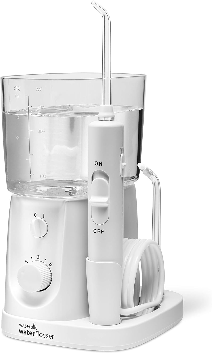 Waterpik Water Flosser For Teeth, Portable Electric Compact For Travel and Home - Nano Plus, WP-320, White - 1 Count(Pack of 1)