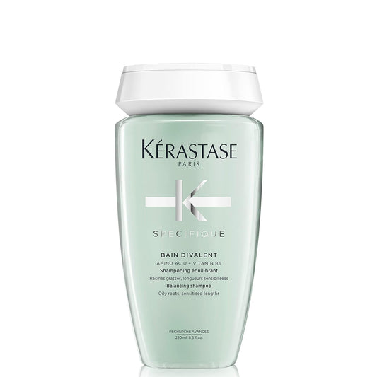 KERASTASE Specifique Balancing Shampoo for Oily Scalp & Hair, Cleanses Oil From Roots and Hydrates Dry Hair Ends